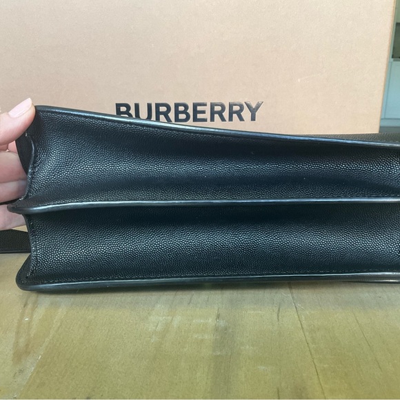 Burberry Medium TB Bag – Black Grained Leather with Gold Hardware - Picture 6 of 15